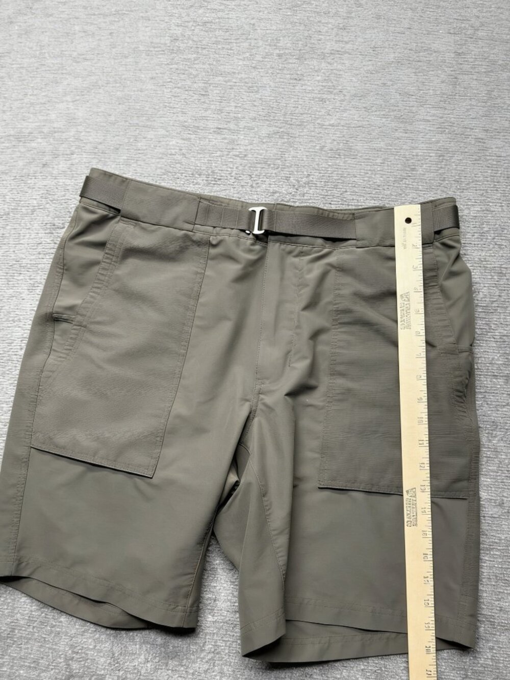 REI Co-op Screeline Shorts Mens 36 Brown Hike Hiking Stretch Belted Gorpcore